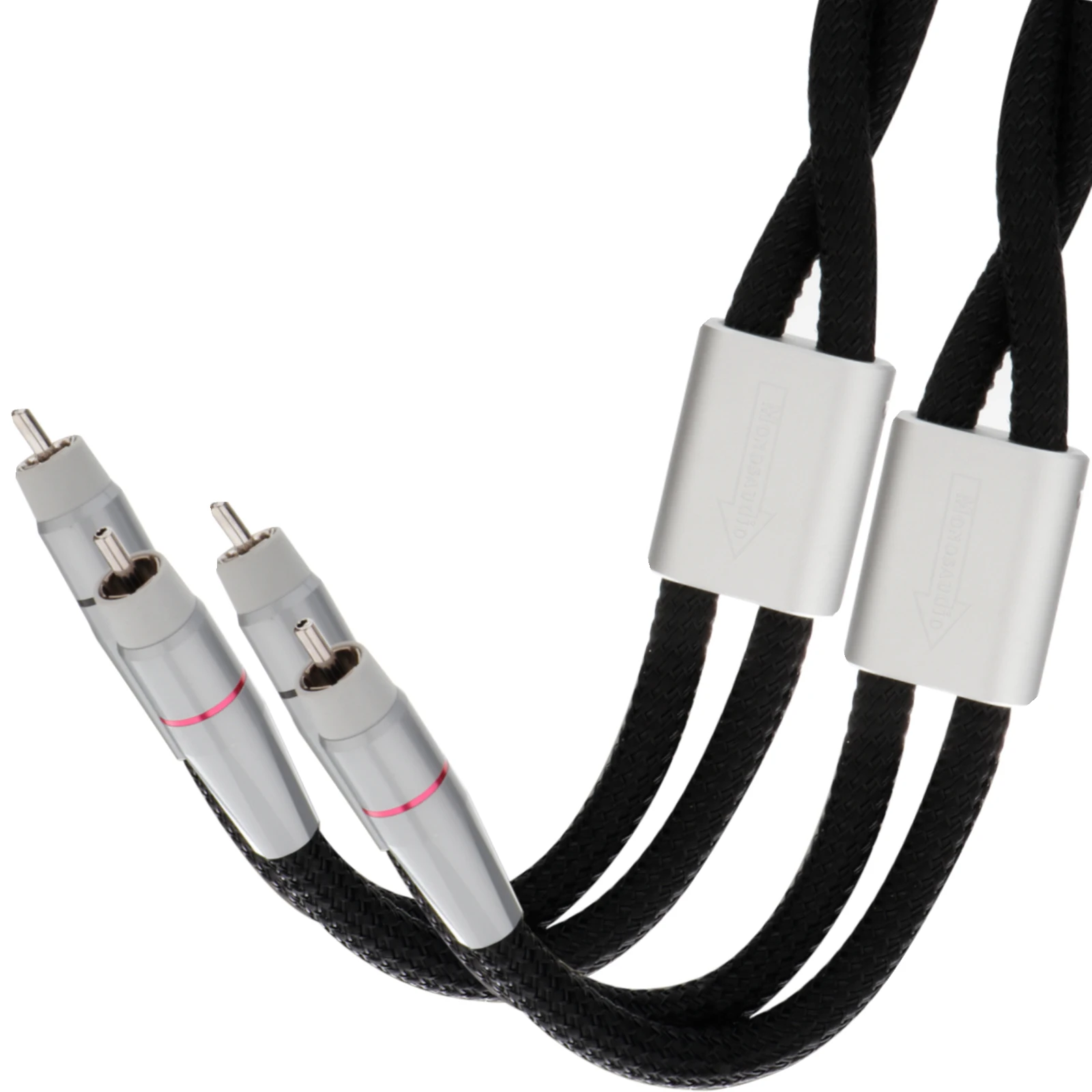 Monosaudio Reinkupfer RCA-Steckerkabel A203R0R Mehrfach OCC Versilbertes Hybrid-RCA-Audiokabel mit Reinkupfer-Rhodium RCA – Detail 5