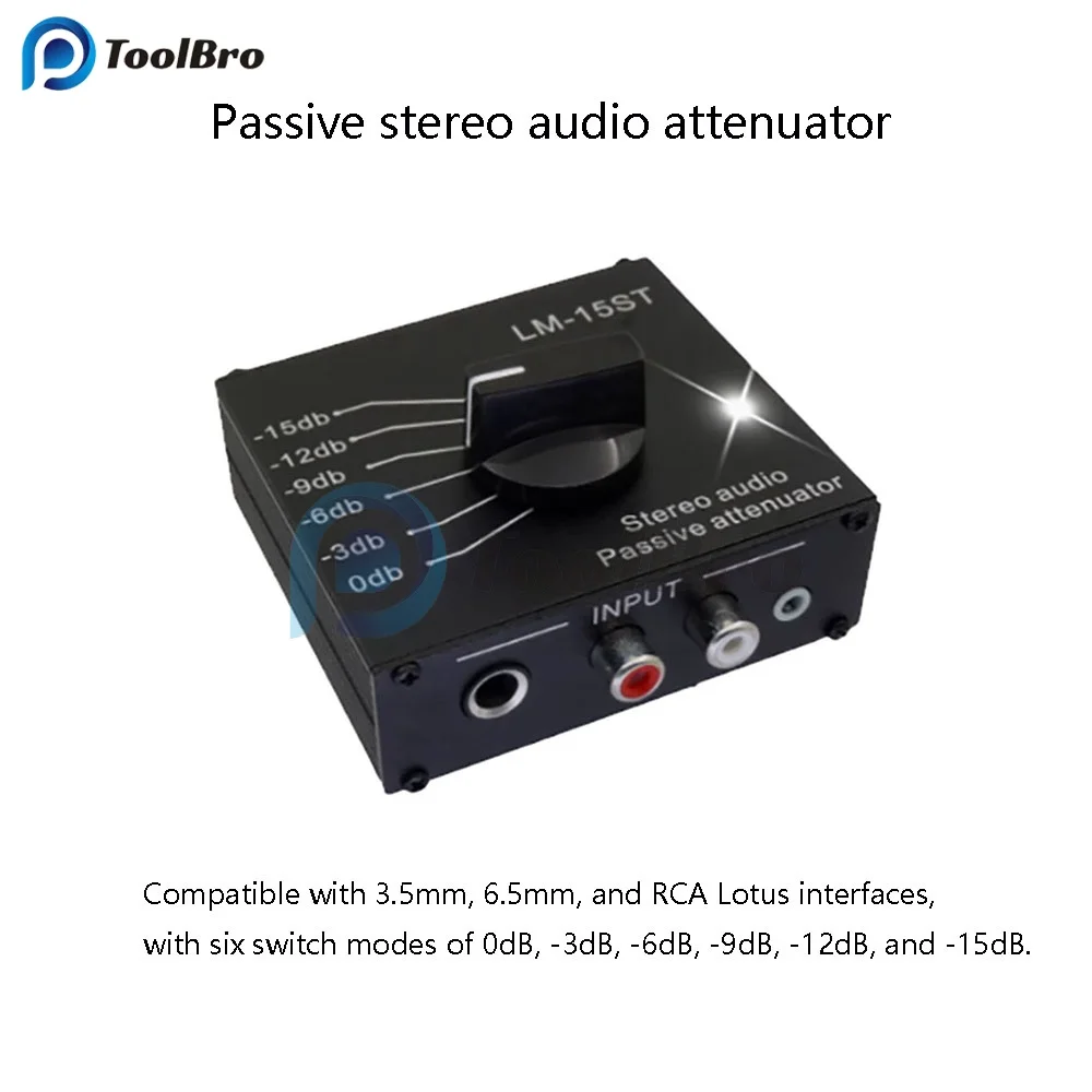 Attenuatore Audio Passivo Stereo 0dB -3dB -6dB -9dB -12dB -15dB da Livello Alto a Livello Basso 3.5mm 6.5mm RCA per Amplificatore Altoparlante Attenuatore Audio Passivo Stereo 0dB -3dB -6dB -9dB -12dB -15dB da Livello Alto a Livello Basso 3.5mm 6.5mm RCA per Amplificatore Altoparlante
