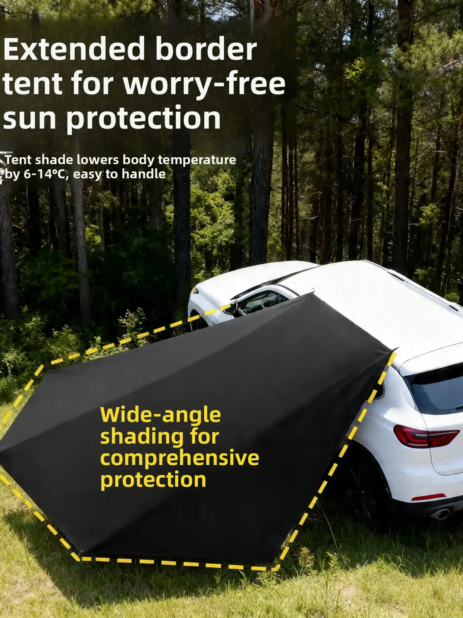 silver-painted-black-glue-car-mounted-sunshade-tent-outdoor-camping-side-canopy-suv-self-driving-tour-foldable-waterproof