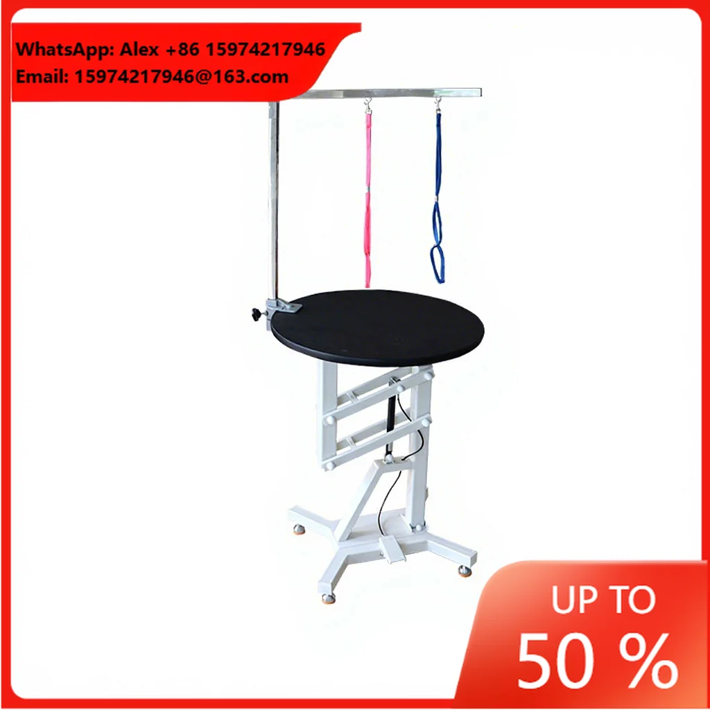 Customizable Electric Plastic Pet Beauty Table For Dog Cat Grooming Modeling Hydraulic Lifting Scissors For Pet Hair Management
