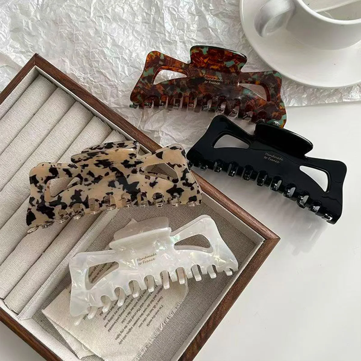1PC Elegant 13CM XL Hollow Shark Clip Extra Large Hair Claw For Thick Waist Length Hair Non Slip Back Head Updo Hair Decor