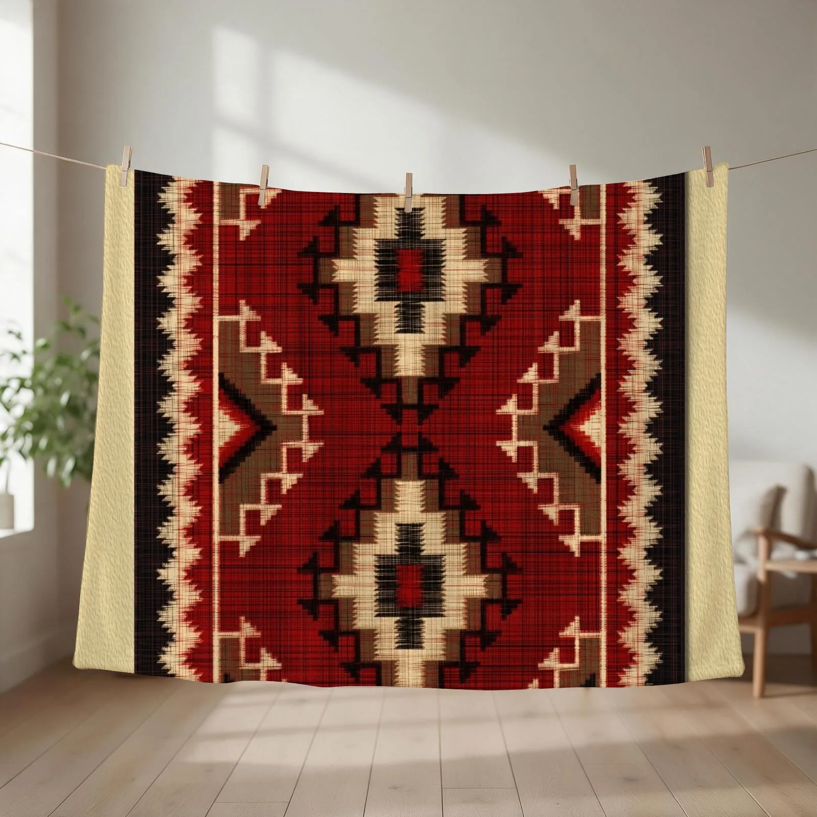Navajo PATTERNS TRIBAL ETHNIC Throw Blanket