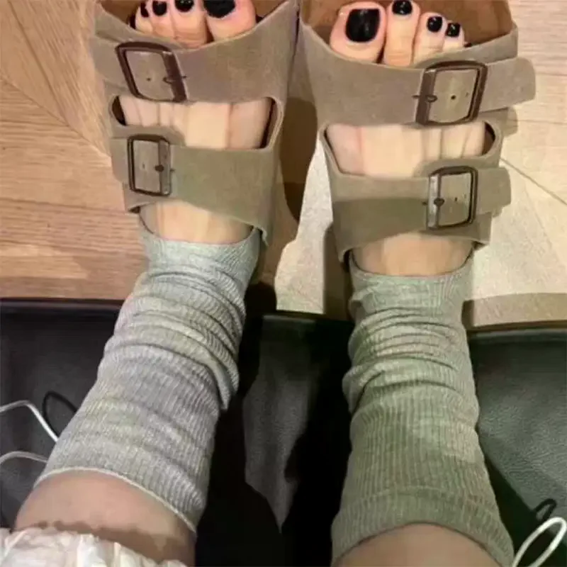 Spring Fashion Simple Long Knee High Socks Girls Ballet Style Mid-calf Calf Socks Sun Protection Stepping On Feet JK Stockings