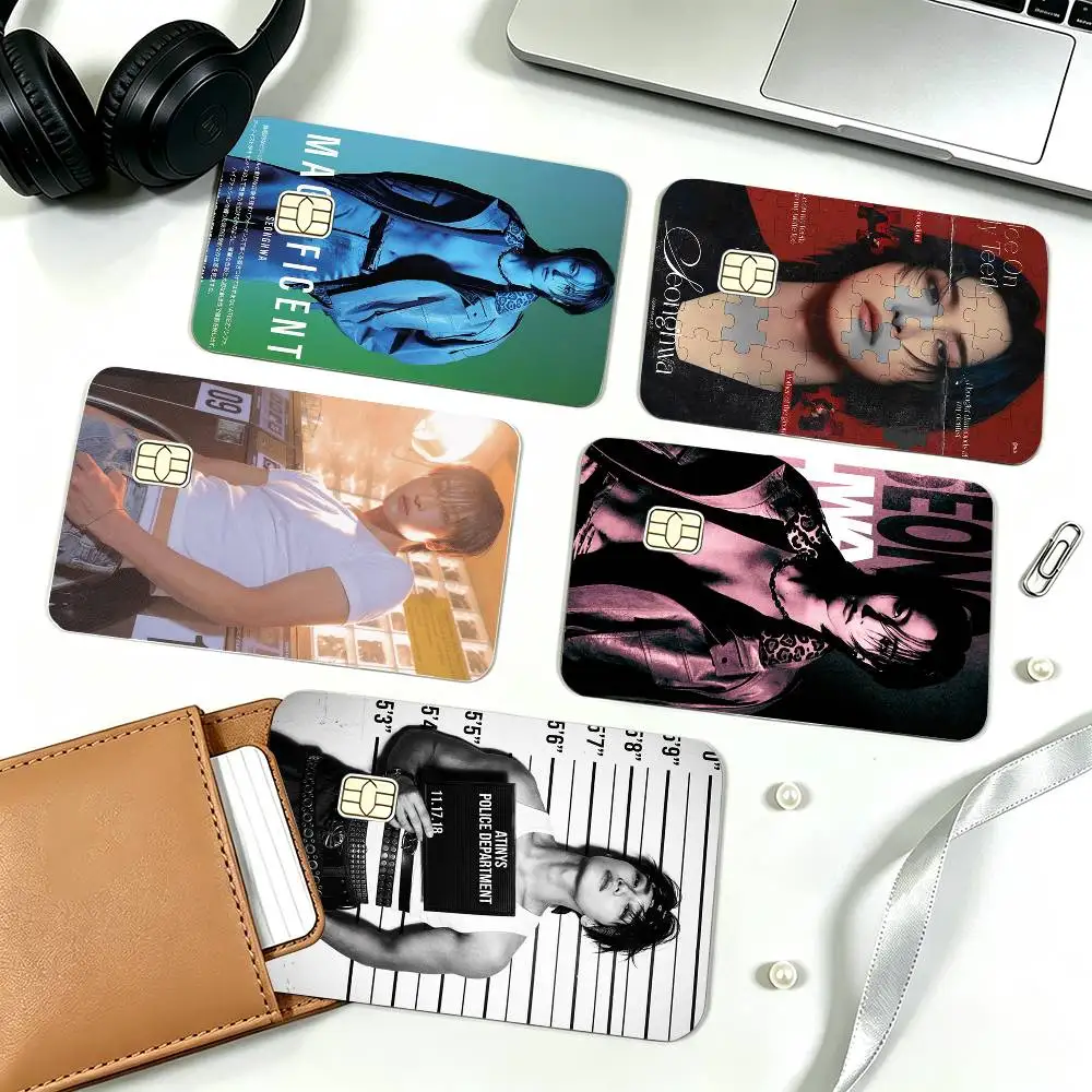 Popular Boy Band A-ATEEZ Seonghwa  Credit Card HD Stickers Small Chip Waterproof Sticker Game Card Decal Gift
