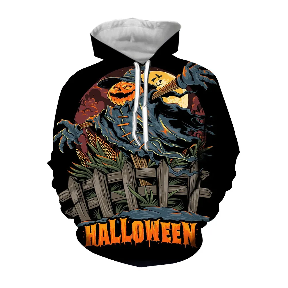 Jumeast 3D Halloween Demonic Hoodie Men Clothing Casual Streetwear Mens Fashion Hoodies Oversize Comfortable Clothes Pullover