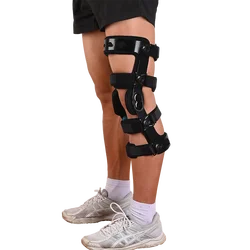 Knee Brace for ACL/Meniscus/Ligament/Sports Injuries Protection, Adjustable Hinged ROM Orthopedic Knee Orthosis for Men & Women