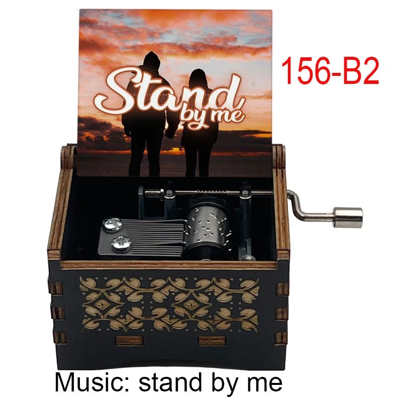 صندوق الموسيقى Stand By Me Theme أغنية شهيرة هدية خشبية خاصة لأصدقاء العائلة وصديقتها وصديقتها ومهرجان عيد الميلاد #3