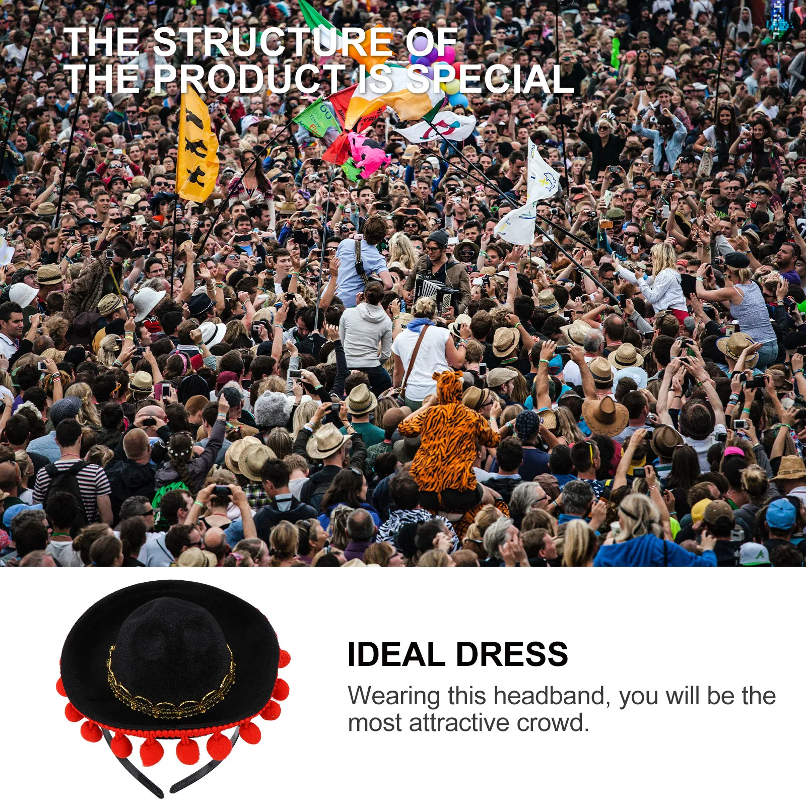 

Мини-повязка на голову в богемном стиле, легкий карнавальный ободок для волос, мексиканские повязки для волос, аксессуары для вечеринок, карнавальный головной убор