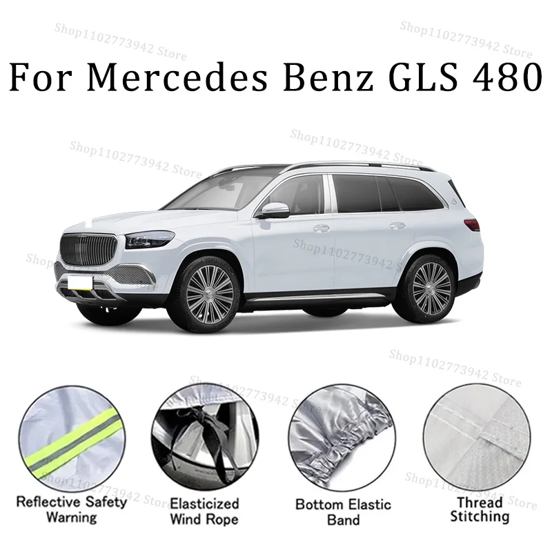 

Car Cover Protection Sunscreen Heat Insulation Dust Resistant Scratch For Mercedes Benz GLS 480 Car Exterior Accessories