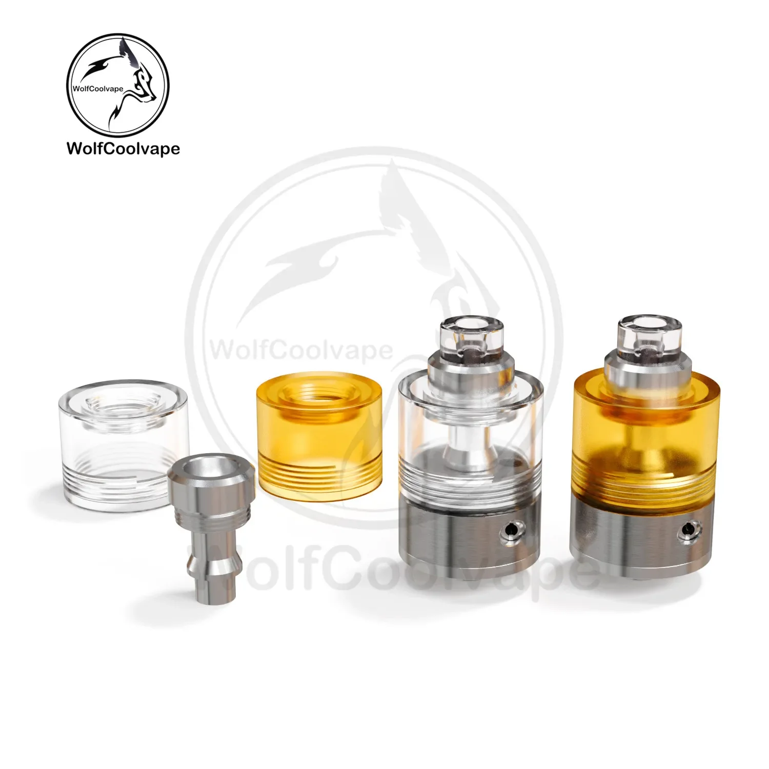 wolfcoolvape Empire V RTA Silver Build Deck with 0.8–2.0mm Air Pins Rebuildable Replacement Part for DIY Vape Tank Atomizers