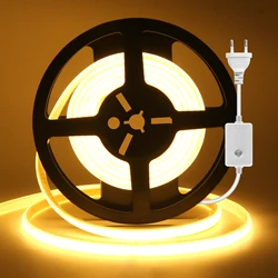 Tira COB de luz de neón LED regulable de 230V con IC 220V 240V IP65 cinta de diodo iluminación lineal blanco frío/Natural/cálido 10CM cortable