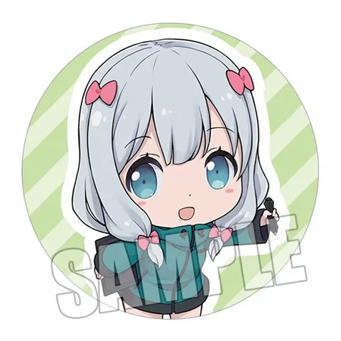 58mm Izumi Sagiri Jinno Megumi Takasago Tomoe Kawaii Girls Premium Fashion Jewelry Costumes Badge Anime Peripherals Toys Hobbies