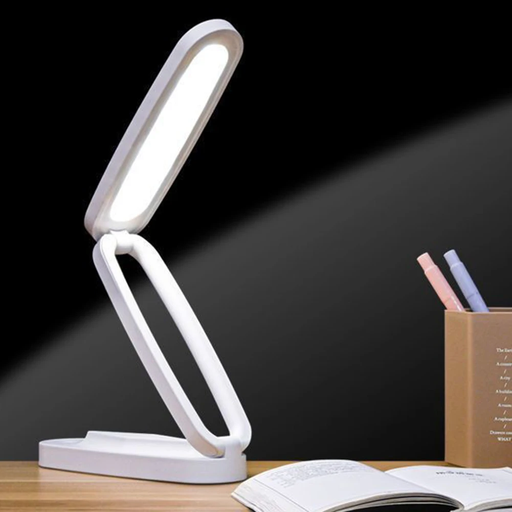 

LED Desk Lamp Rechargeable Cordless Lamp 3000k-4500k-6000k 3 Brightness Touch Dimming Portable Foldable Travel Reading Lamp