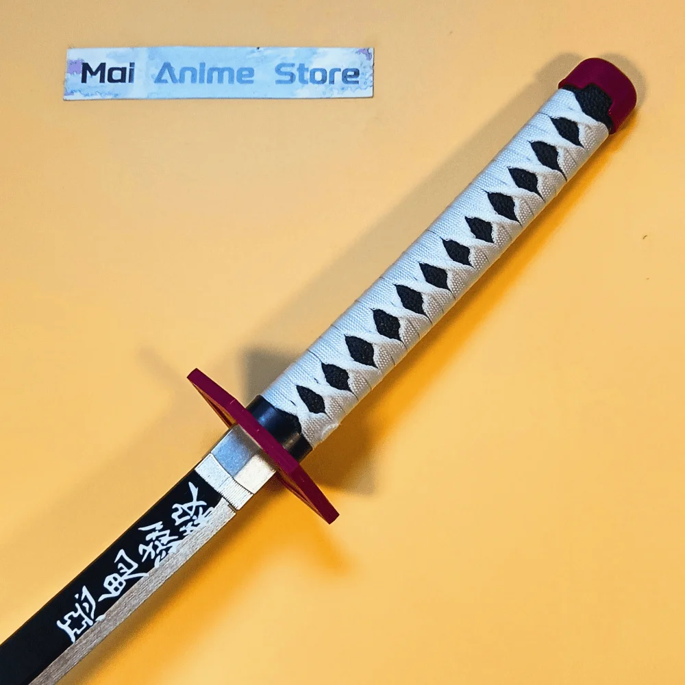 104 سنتيمتر كاتانا الأصلي الساموراي صابر الحجم الحقيقي شفرة صابر النينجا اليابانية كاتانا أنيمي تأثيري الدعامة النينجا سكين لعبة غير حادة هدية