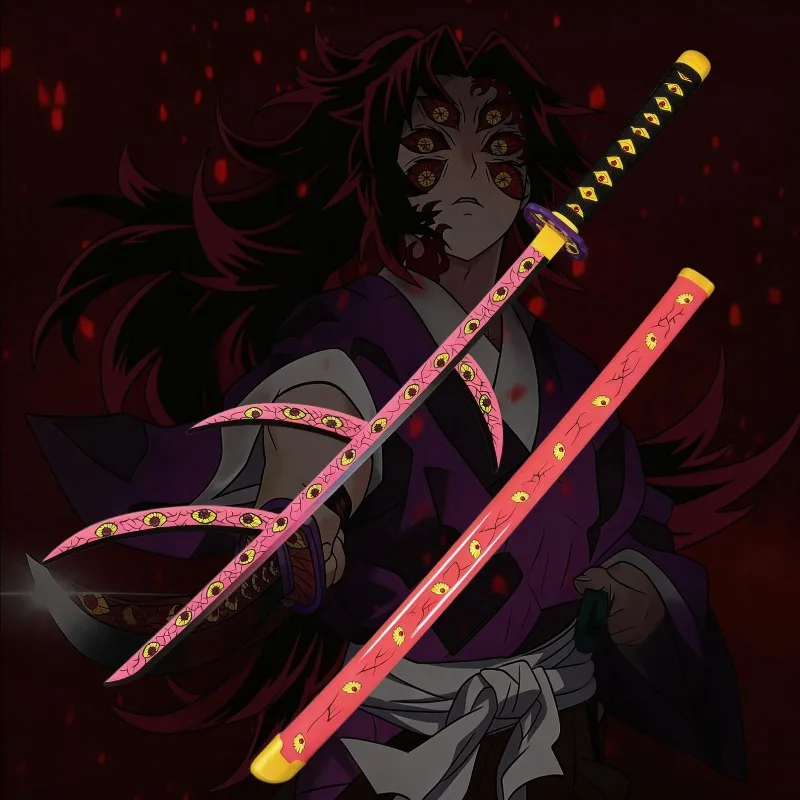 100cm Demon Slayer Katana Swords Kokushibou Samurai Sword Real Size Japanese Katana Anime Cosplay Prop Home Decoration Toy Gift
