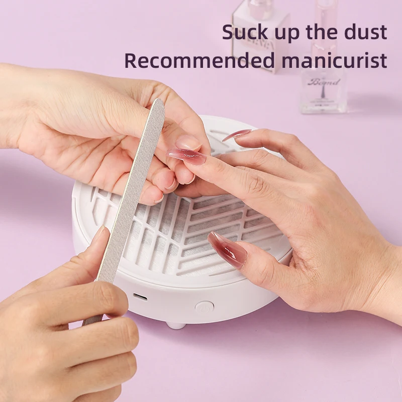 New Mini Nail Dust Collector Extractor Fan Professional USB Powerful Nail Vacuum Cleaner With Remove Paper Filter Nail Equipment