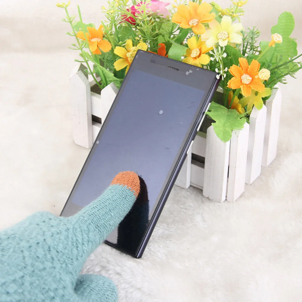 

Touch Screen Gloves Warm Winter Stretch Knit Full Finger Mittens Women Men Suitable for Outdoor Sports Cycling Hiking