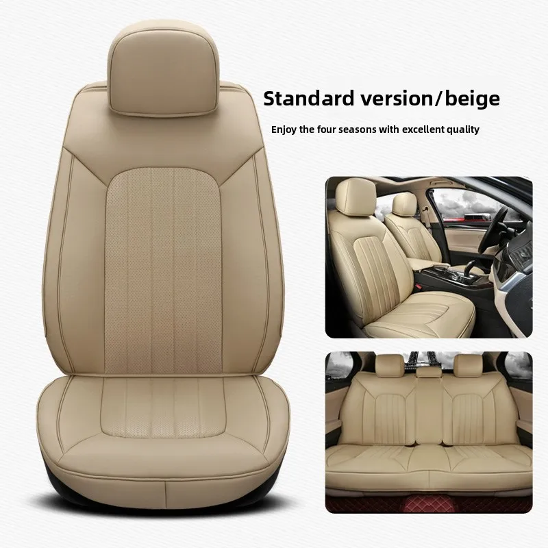 Fundas de Asiento de Coche de Cuero Vegano para Chevrolet Captiva 2008-11, Juego Completo de 5 Asientos, Compatibles con Airbag