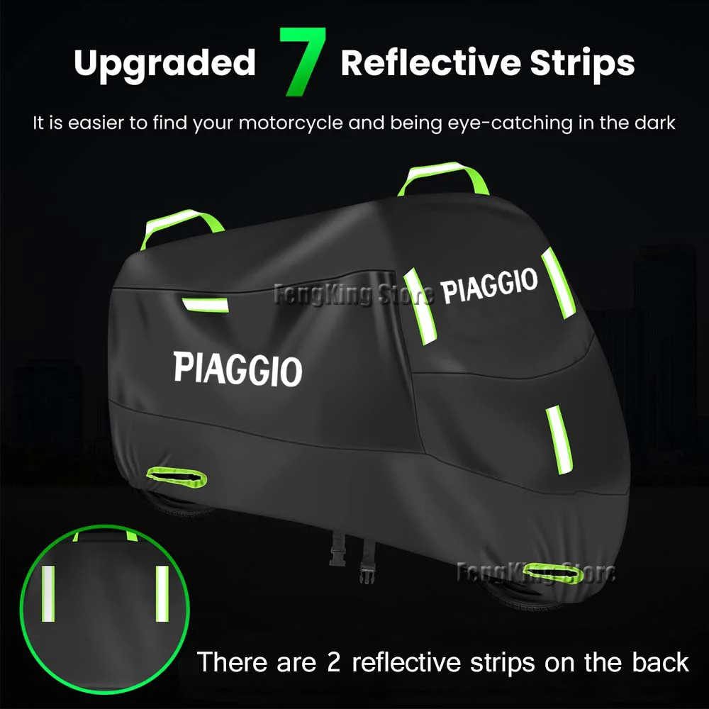 For Piaggio BQY BYQ FLY Liberty Medley 150    Motorcycle Cover UV Protective Dustproof Snowproof Outdoors Rain  Waterproof Cover - Image 4