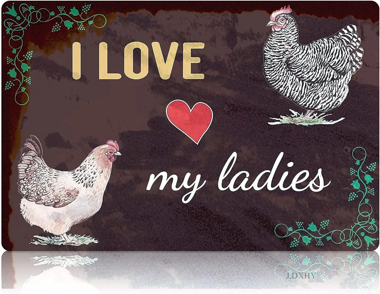 Tin Poster Metal Sign Chicken Coop I Love My Ladies Chicken Farm Decor Rooster And Hen House S Aluminum, Funny Presents For sign