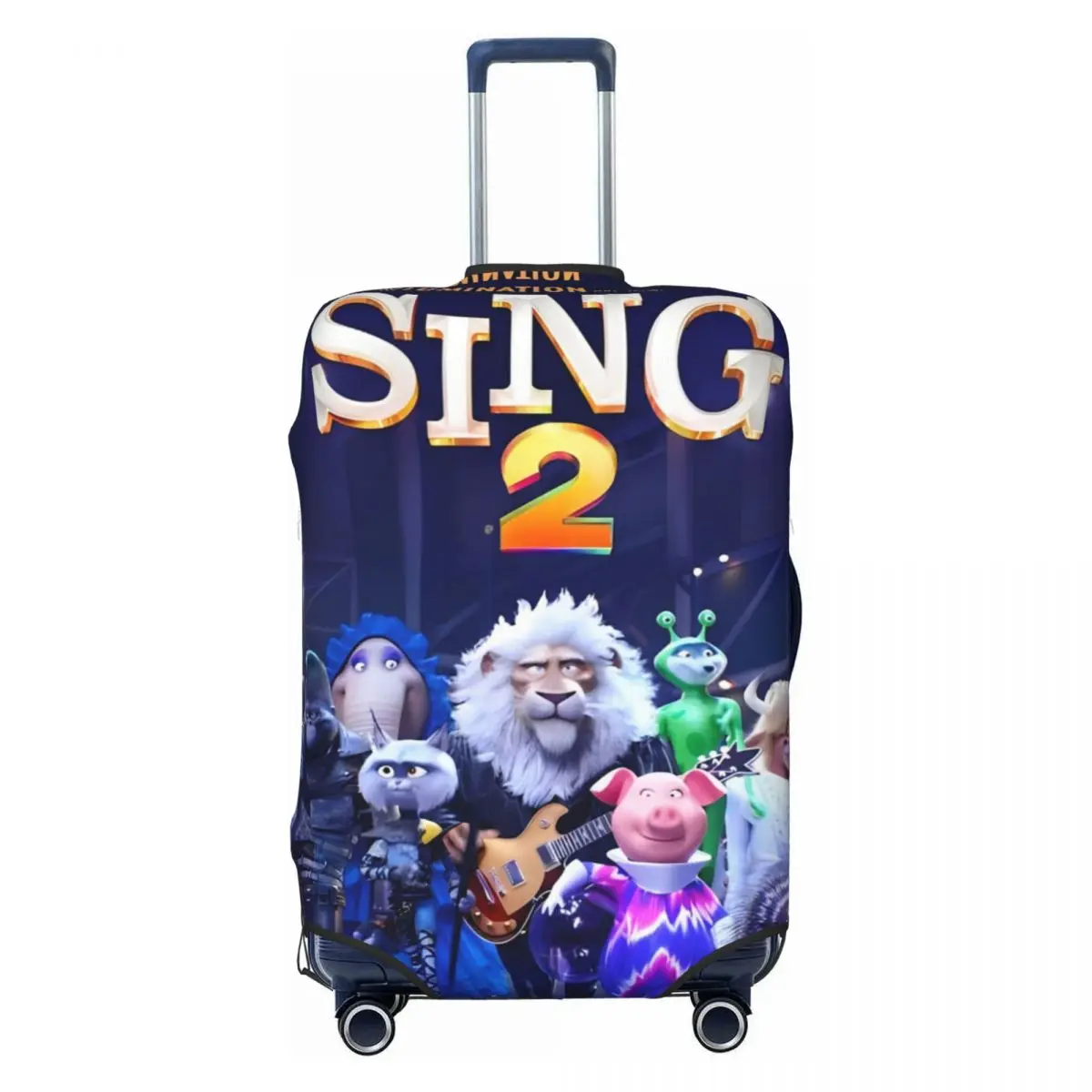 Sing 2 Movie All Characters Suitcase Cover Holiday Fun Luggage Accesories Cruise Trip Protection