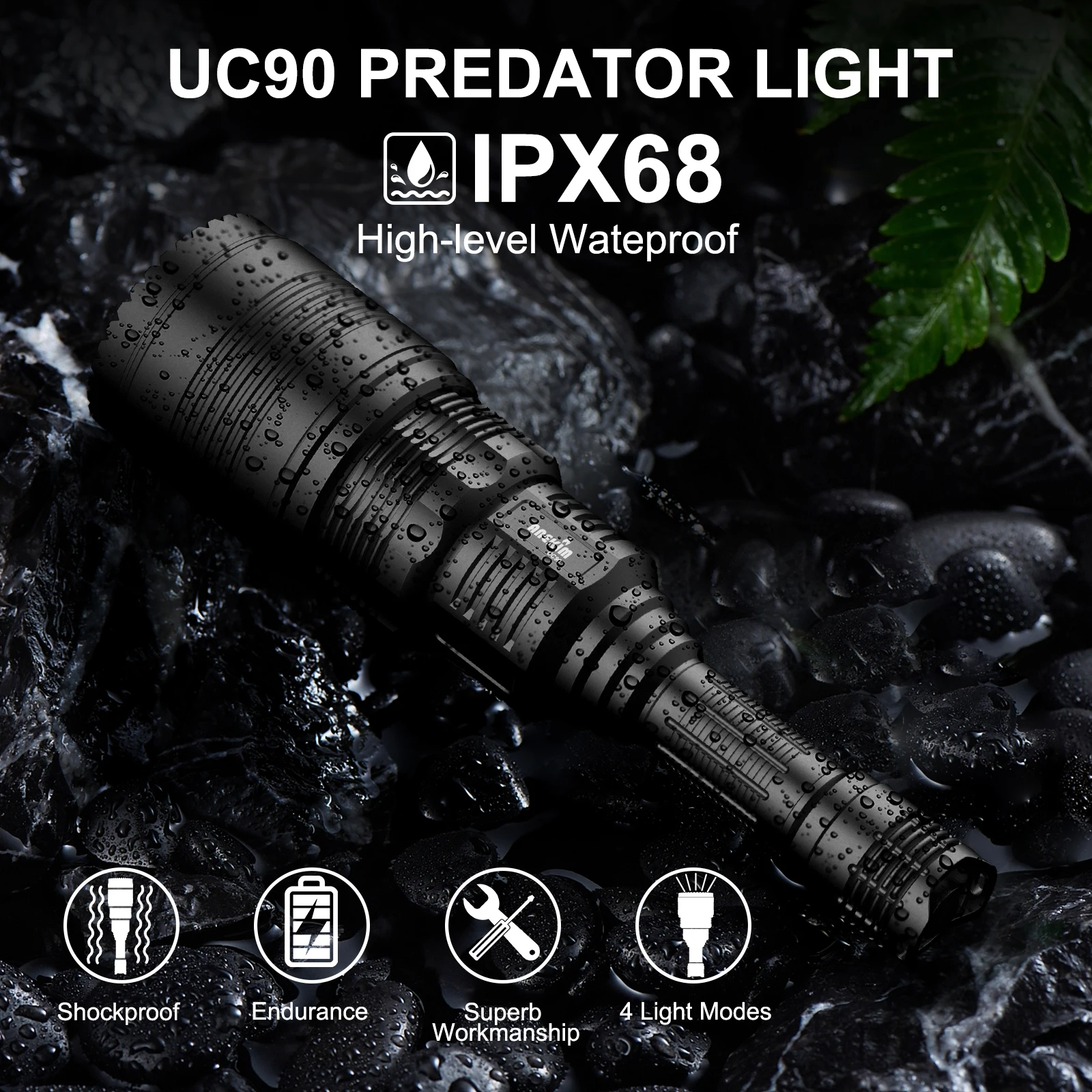 ANEKIM UC90 New RGB 4in1 Hunting Light Kit Predator Light For Tactical Flashlight For Hog Coyote and Varmint