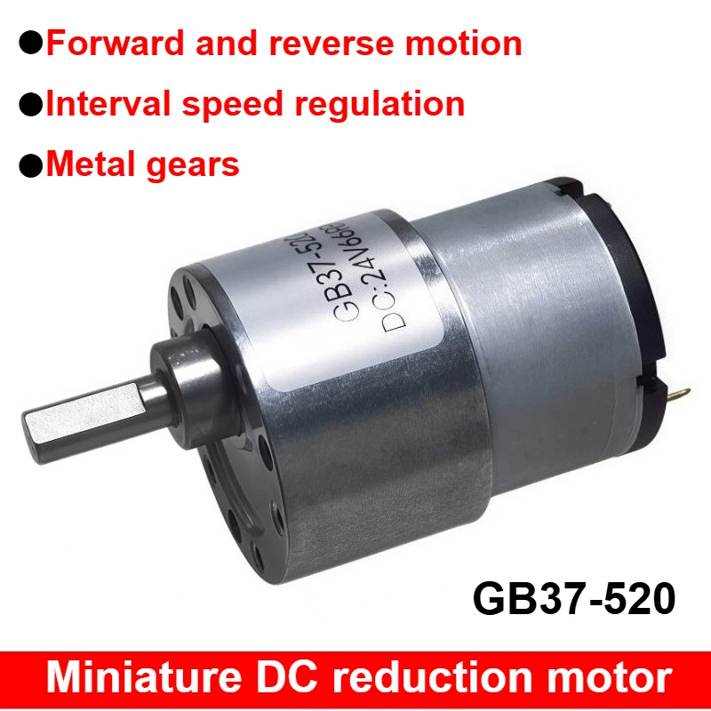 37mm Miniature DC Speed Reducer Motor 12V PWM Speed Control Forward Reverse Rotation 24V Low-speed Intelligent Electric Motor