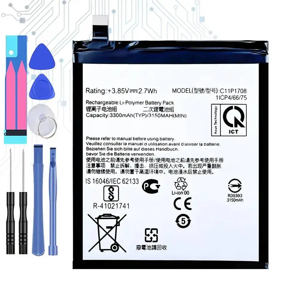 

Mobile Phone Battery Good Low-Temperature Performance For Asus Zenfone 5 ZE620KL Environmentally Friendly C11P1708