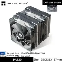 Thermalright PA120 AGHP 3,0 tubo de calor radiador refrigerado por aire 6 tubos de calor torres dobles ventiladores dobles con soporte de cubierta superior LGA1700