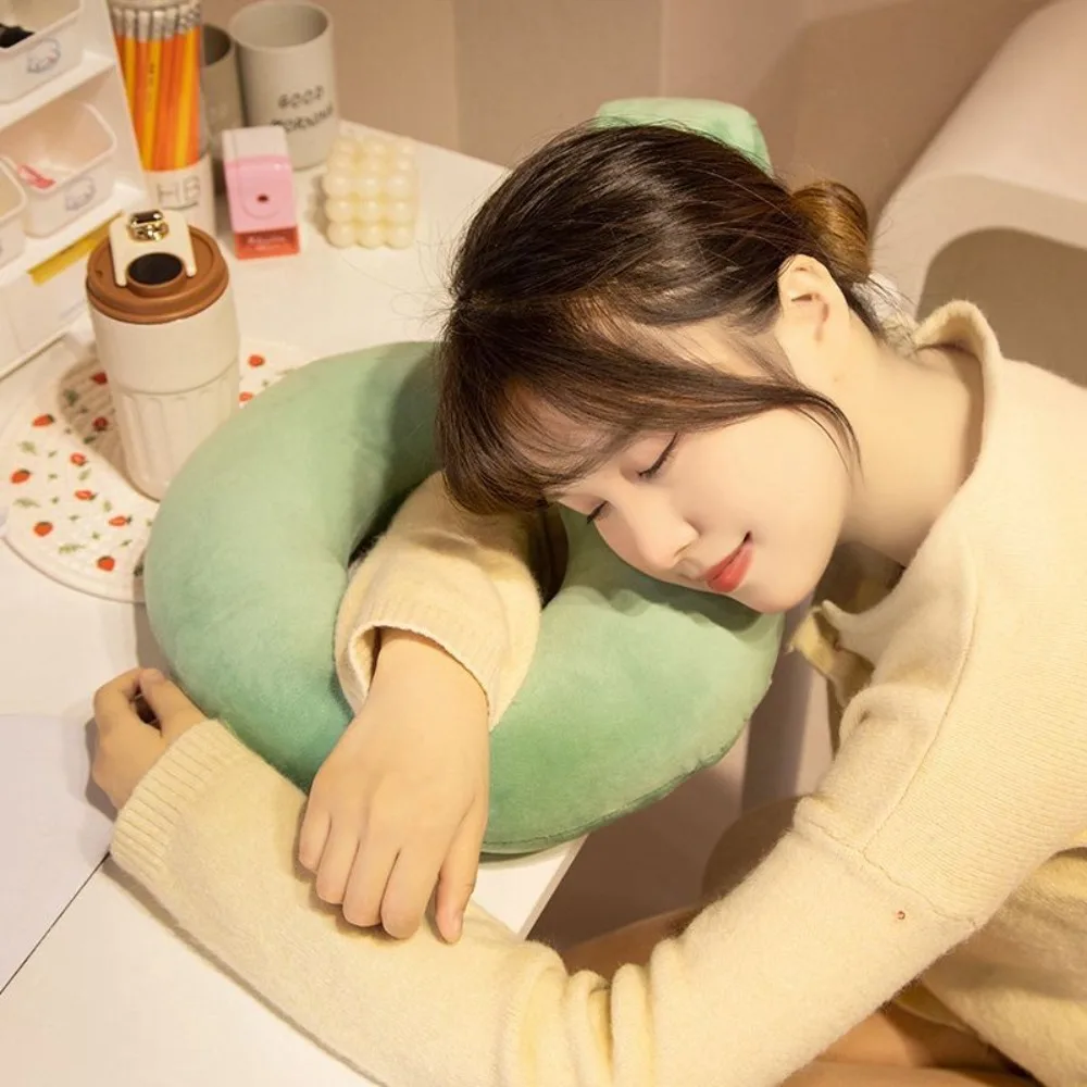 Almohada Cervical con signo de interrogación suave y divertida, almohada ergonómica para siesta en la oficina, agradable para la piel, ropa de cama con soporte para el cuello de gran tamaño