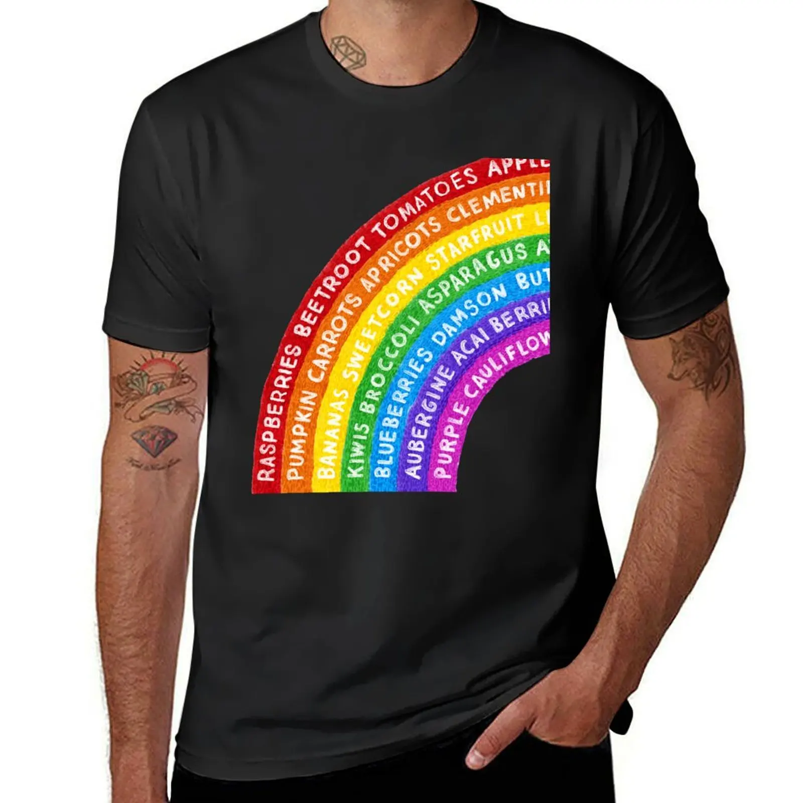 

Healthy Rainbow T-Shirt summer shirt blue lock anime tshirt Men's cotton t-shirt