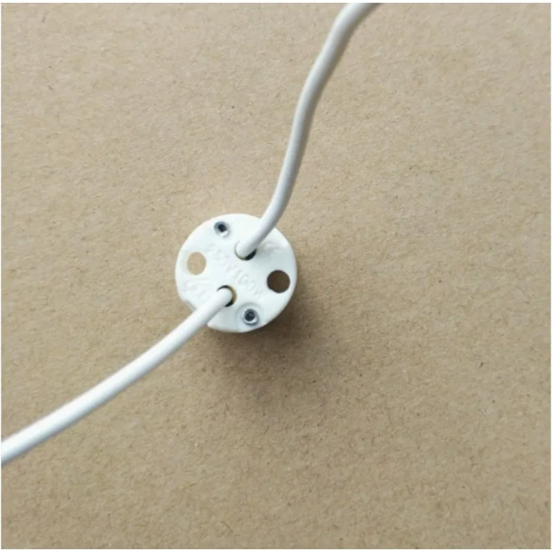 2pcs Bi-pin MR16 G4 Ceramic Socket MR11 G5.3 Halogen Bulbs Base Holder Lamp Ceramic Wire Connector for Incandescent Led Socket