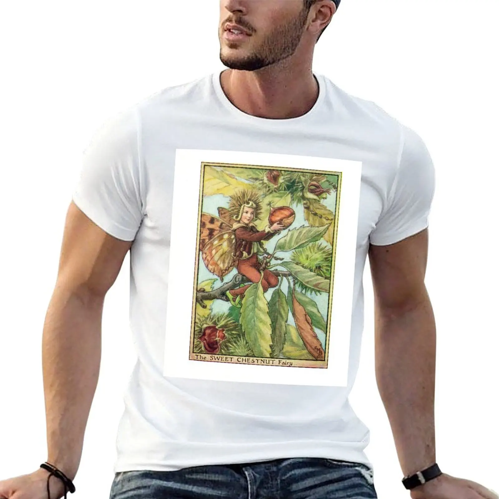 Adorable Sweet Chestnut Fairy T-Shirt Summer Print Short Sleeve Tee