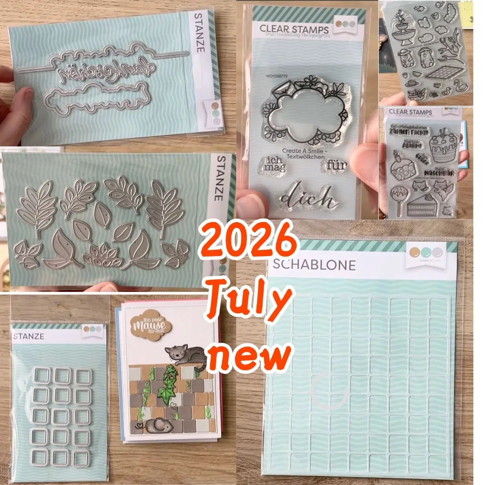 Stempel A8 Herzelefant 2026 Neue Stempel Scrapbook Tagebuch Dekoration Schablone Prägevorlage DIY Grußkarte handgefertigt