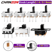 3mm 4mm 5mm 6mm Micro Slide Switch Spdt 3Pin 5 Positions ss12f15 ss12f44 1p2t Small Toggle Mount Terminal Contact for Arduino