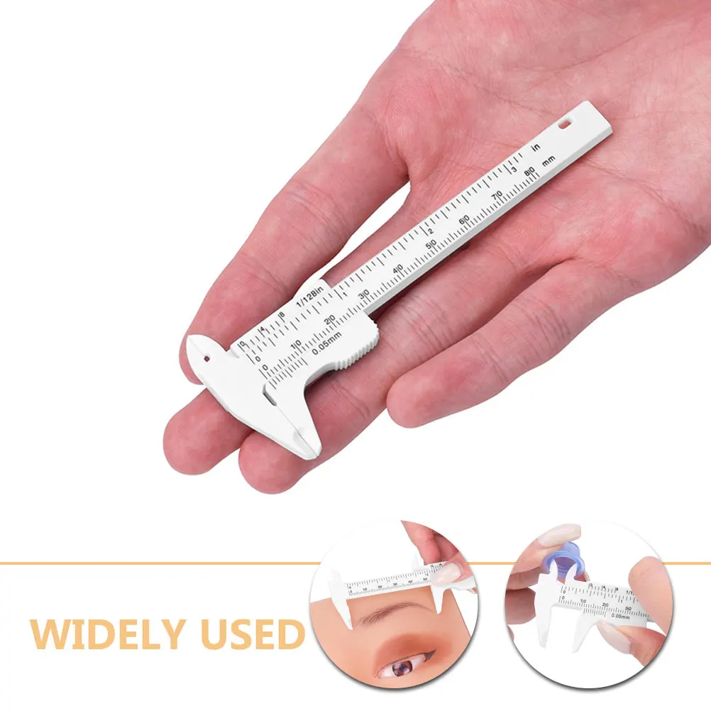 

10pcs White Eyebrow Distance Caliper Measure Tool Mapping Kit Cursor Guide Shaper Stencil Pocket Calipers Plastic Measuring