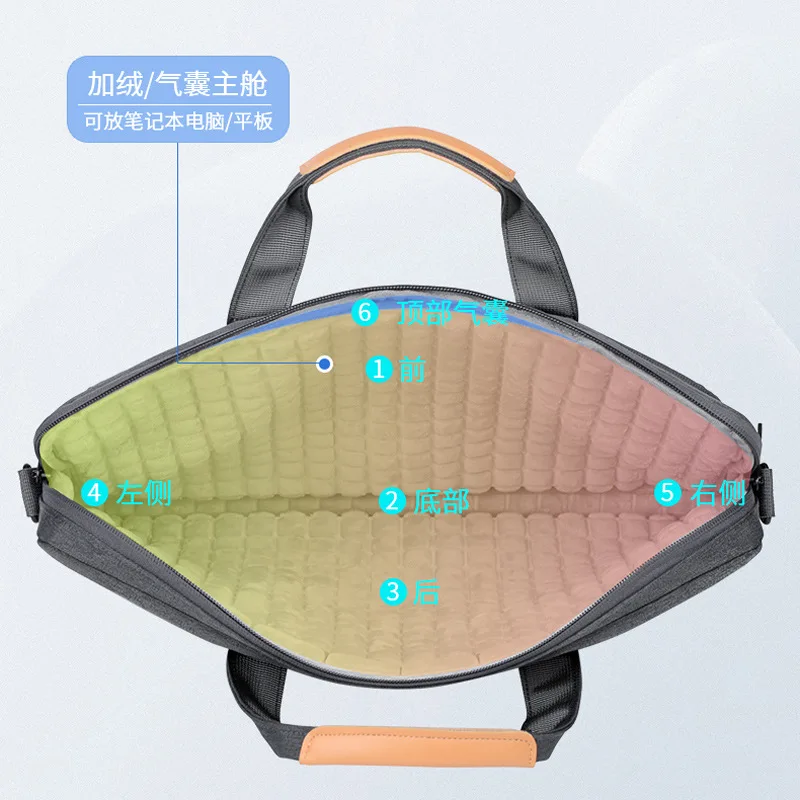 Anti-drop airbag laptop bag men's advanced sense business multi-function 17.3-inch game notebook bag