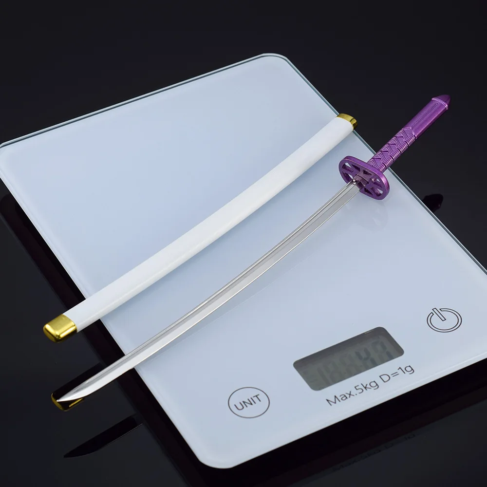 26cm Kuchiki Rukia Sode No Shirayuki arma popolare giapponese Afro-san modello Anime in metallo Katana Samurai Sword collezioni regali