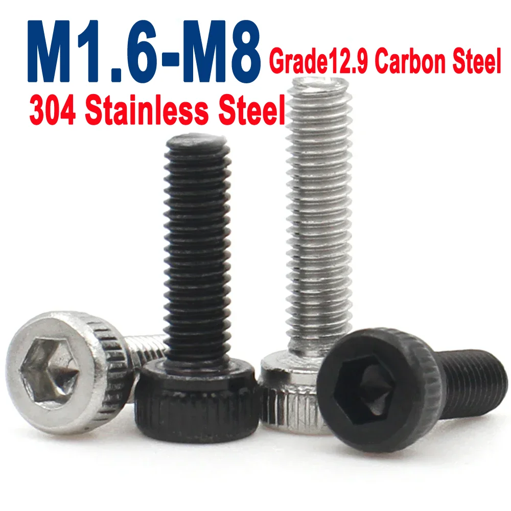 

5-50pcs DIN912 A2-70 304 Stainless Steel grade 12.9 Black Hexagon Hex Socket Cap Head Screw Bolt M1.6 M2 M2.5 M3 M4 M5 M6 M8