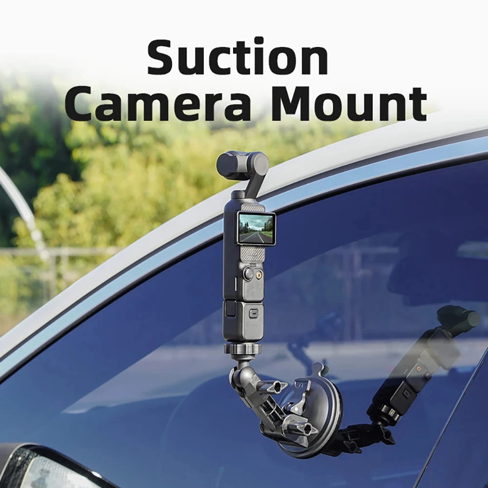 Action Camera Car Mount Adapter Suction Cup Gimbal Camera Car Holder For OSMO Pocket 3 Action Camera Accessory