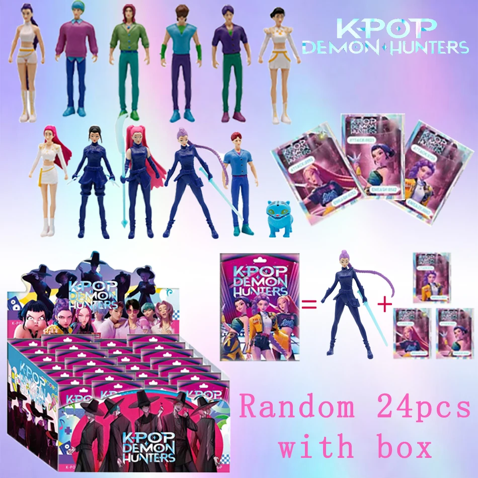 جديد 1-24 قطعة Kpop شيطان الصيادين الشكل لعبة Derpys النمر رومي ميرا زوي كس تمثال دمية لمحبي عيد الميلاد هدية عيد ميلاد