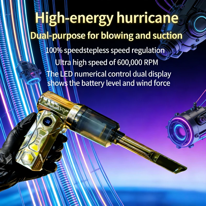

900000RPM X11 Brushless Jet Blower | 2-in-1 Vacuum Air Duster | All-Scene Cleaning