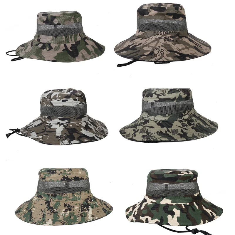 New Bucket Hat Bucket Hat Summer UV Protection Sun Hat Fisherman Hat Boonie Fishing Hat Outdoor Fishing Camping Hiking Hat