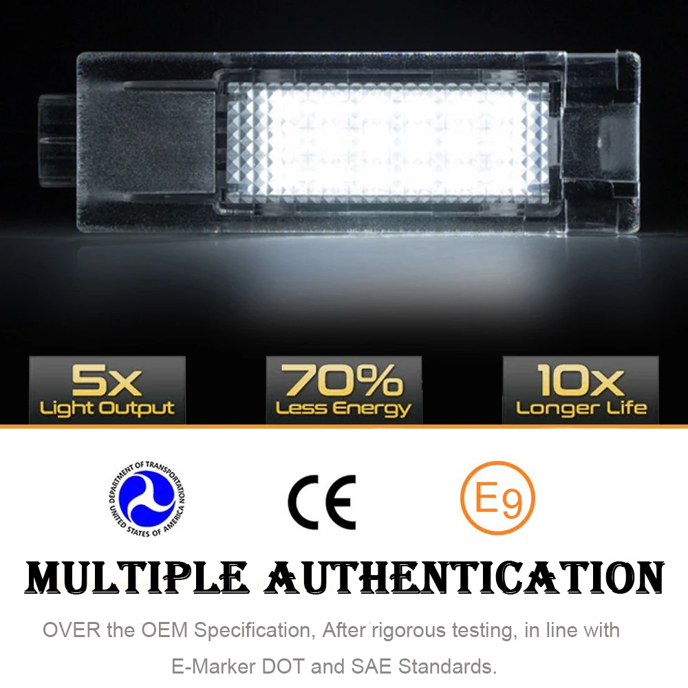 2 قطعة LED التمهيد الجذع ضوء السرير لشركة فيات غراندي بونتو 199 500X 500L ألفا روميو ستيلفيو ميتو جيوليتا جوليا العنكبوت بريرا 159 147 #3