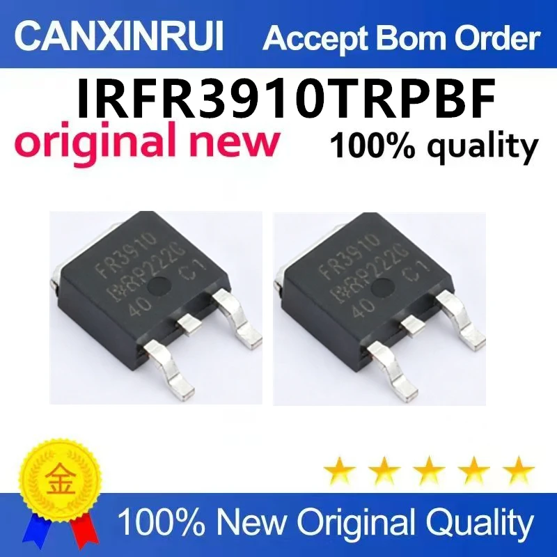 (5pcs-100pcs)Brand new original IRFR3910TRPBF TO-252-3 N-channel 100V/16A surface mount MOSFET tube
