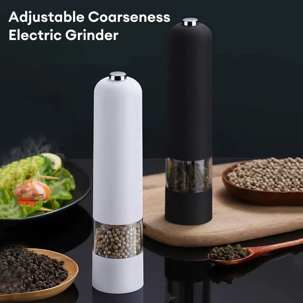 Electric Automatic Mill Pepper And Salt Grinder With LED Light Adjustable Coarseness Spice Grinder Kitchen Cooking Tool