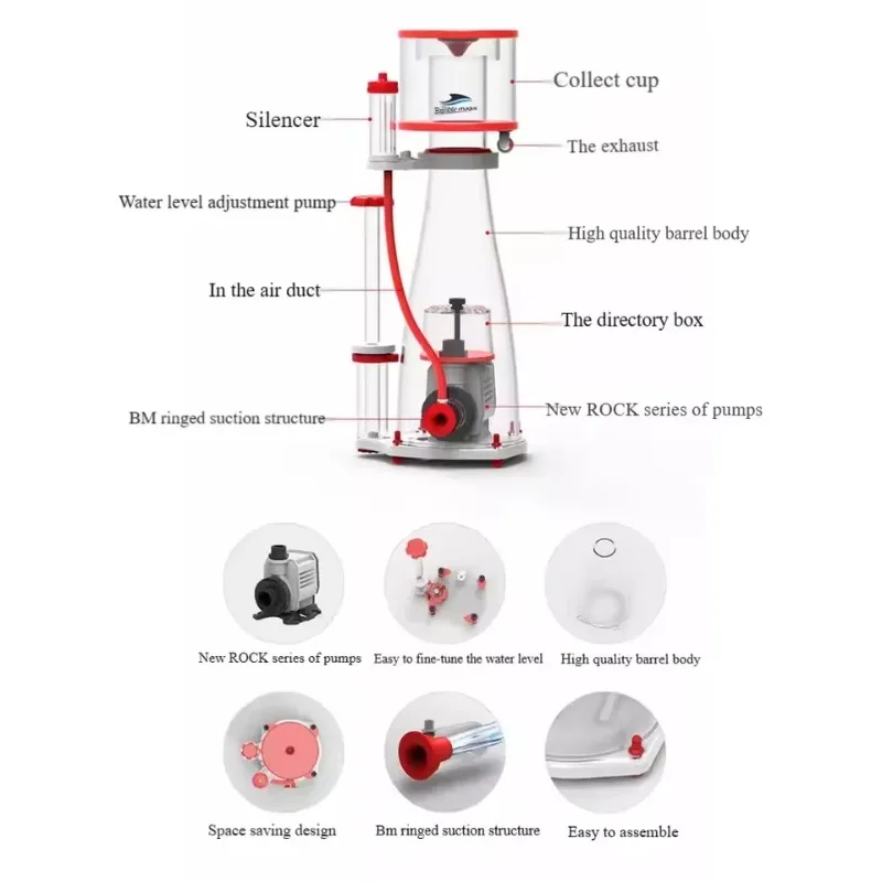 BM 220-240 فولت 50 هرتز HD منحنى سلسلة المتطرفة البروتين مقشدة تيار مستمر مضخة المياه المالحة البحرية خزان الأسماك تصفية الملحقات #2