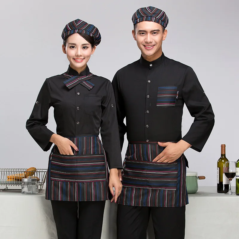 

Hotel Work Uniform Long Sleeve Coffee Western Restaurant Fast Food Restaurant Uniform Catering Hot Pot Restaurant Waiter Autumn