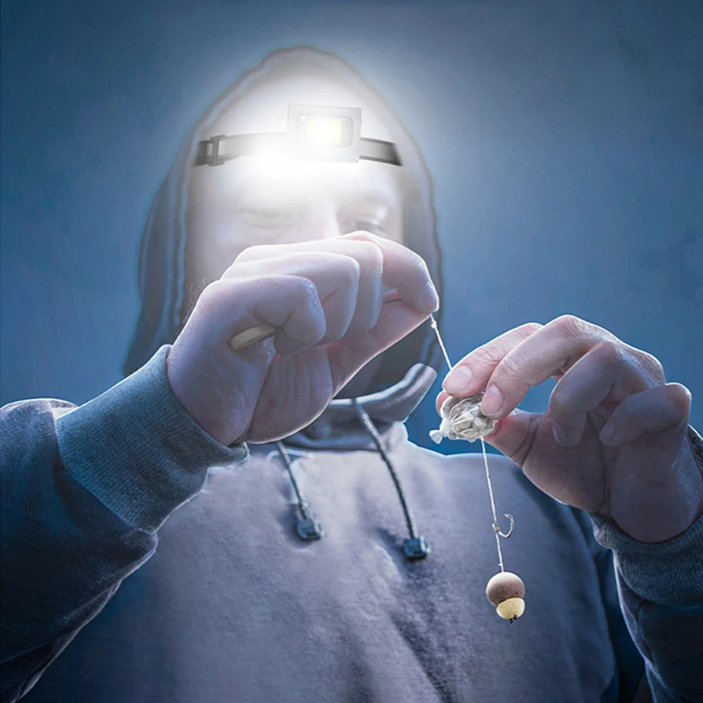 Multifunctional LED Headlamp Night Running Light Flashlight Clip Light USB Rechargeable Work Light Headlight Sports Chest Light