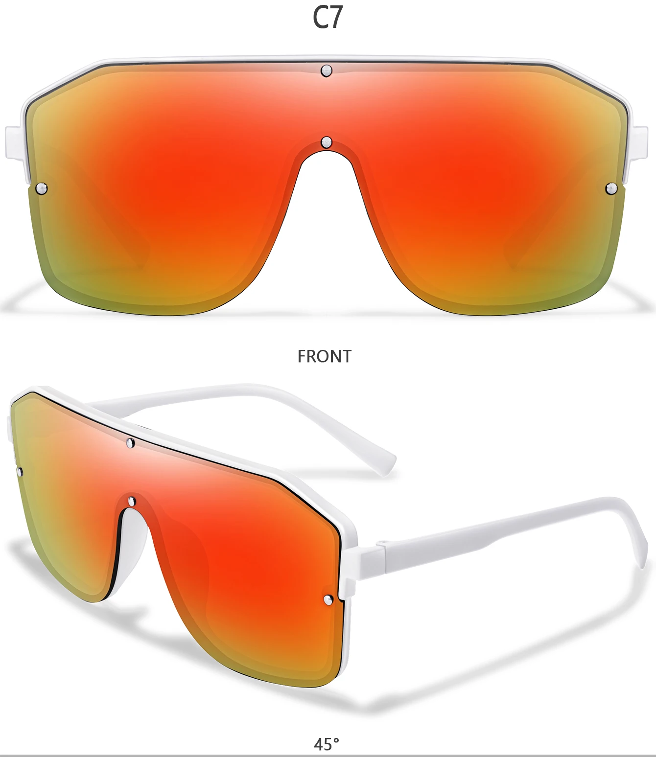 Neue Marke Fashion Square Großen Rahmen Sonnenbrille Männer Frauen Radfahren Brille Outdoor Sport Fahren Reise Winddicht Brillen Festival – Detail 13